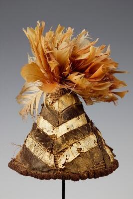 Ceremonial Hat with Bird Feathers by Bryan Reeves