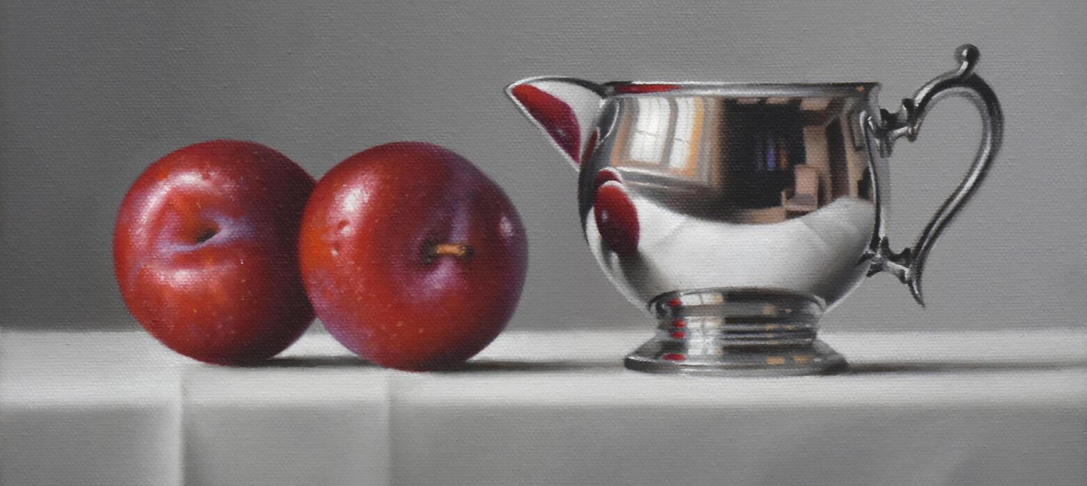 Plums and Silver Jug