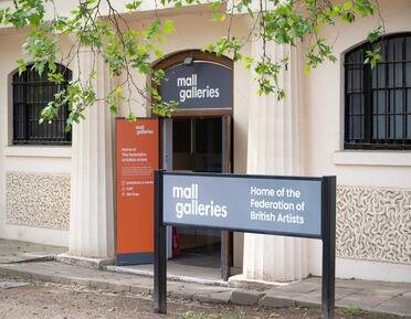 Photo of signage outside Mall Galleries