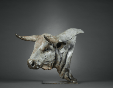 Sculpture of a bull head